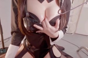 【中文字幕】巨乳兔女郎深深地舔耳朵，为您服务 真琴ASMR 中文字幕（23.06.18~2）